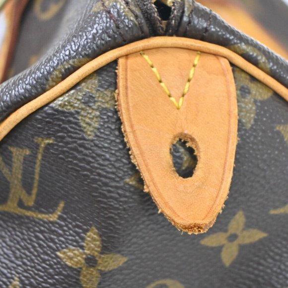 LOUIS VUITTON Speedy 30 Travel Hand Bag Monogram Leather Brown M41526 89SH013 - Picture 16 of 16